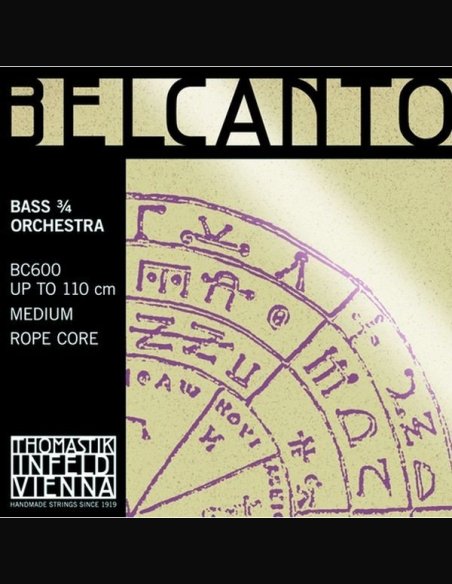 Thomastick BC600 Set Belcanto per Contrabbasso Orchestral 3/4