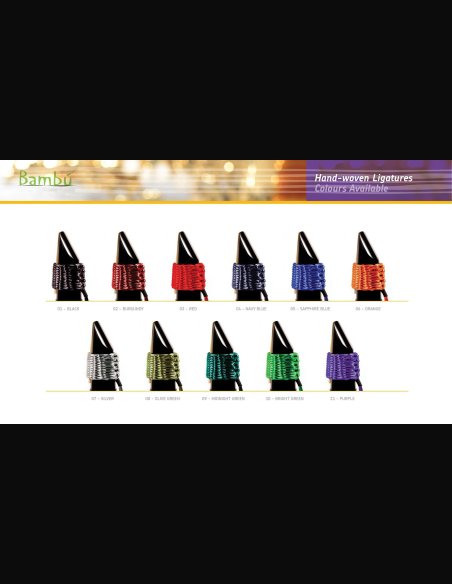 Bambù AS09 Midnight Green Legatura Tela Sintetica Soprano Saxophone/ Eb Clarinet