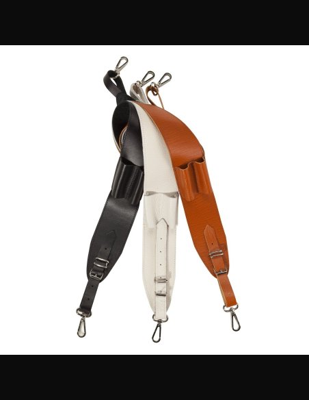 Stefy SB TR White Tracolla Cuoio Tamburo