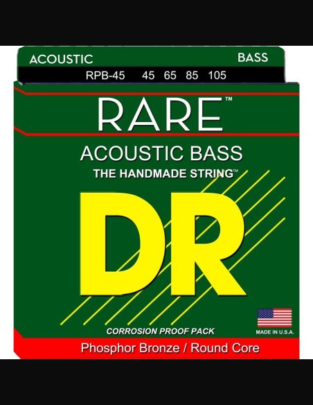 DR Rare RPB45 045-105 Muta 4 Corde Basso Acustico Phosphor Bronze