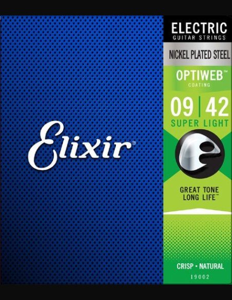 Elixir 19002 Optiweb 009-042 Muta Corde Chitarra Elettrica Coating
