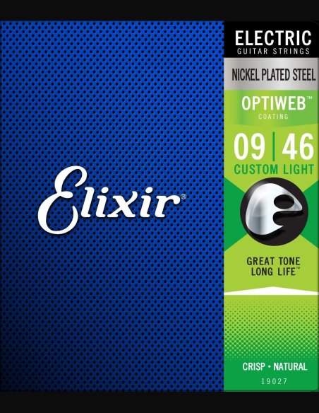 Elixir 19027 Optiweb 009-046 Muta Corde Chitarra Elettrica Coating