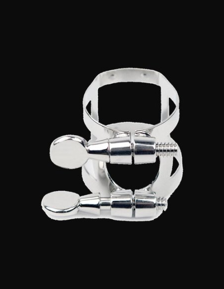 Rico RTS1N Ligature & Cap Sax Tenore Hard Rubber Nikel