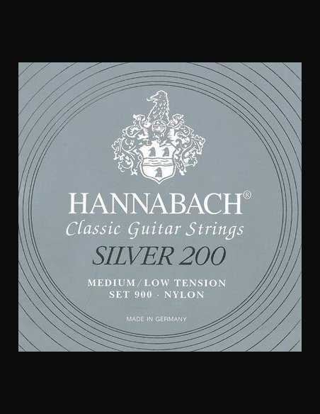 Hannabach 900 Muta Corde Chitarra Classica Tensione Bassa/Medio Silver 200