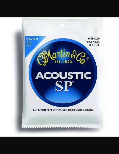 Martin MSP4200 Medium Phosphor Bronze 013-056 Muta Corde Chitarra Folk