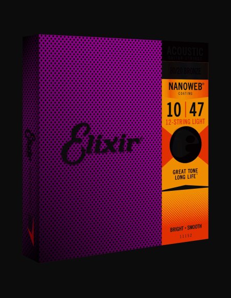 Elixir 11152 Bronze Nanoweb Muta 010 Chitarra Folk 12 Corde