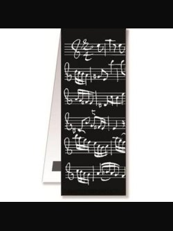 Vienna World Segnalibro Magnetico Black Note Musicali
