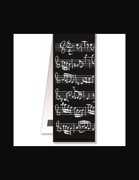 Vienna World Segnalibro Magnetico Black Note Musicali