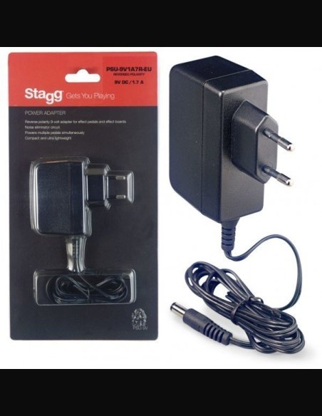 Stagg PSU 9V 1A7R Alimentatore per Effetti