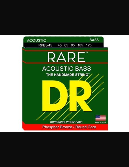 DR Rare RPB5-45 045-125 Muta 5 Corde Basso Acustico Phosphor Bronze