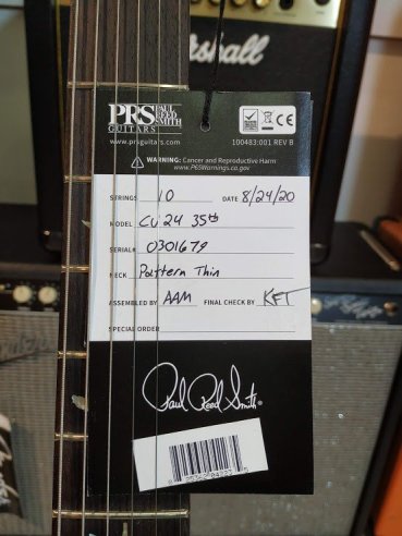 PRS Custom 24 35th Thin Violet Blue Burst