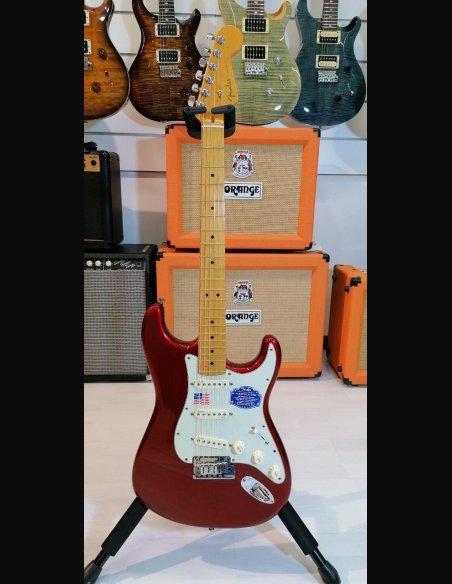 Fender American Deluxe Stratocaster V Neck Maple Fingerboard Candy Apple Red