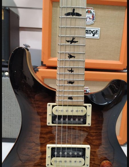 PRS SE Custom 24 Quilted Maple Neck Vintage Black Gold Burst