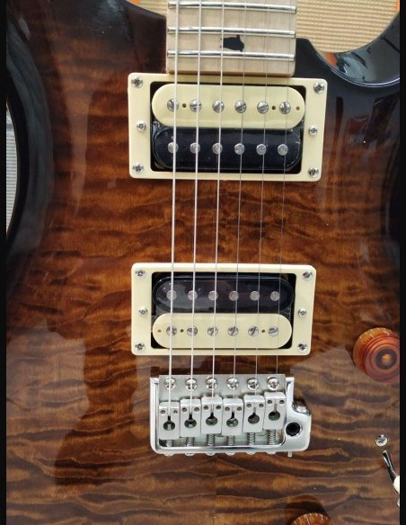 PRS SE Custom 24 Quilted Maple Neck Vintage Black Gold Burst