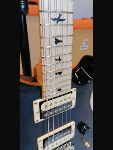 PRS SE Custom 24 Vintage Quilted Maple Neck Whale Blue