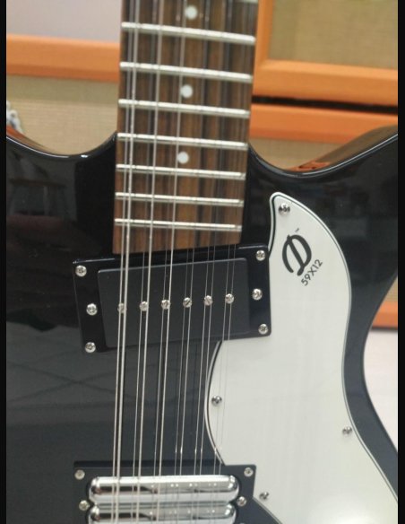 Danelectro 59 Vintage 12 Strings Black Chitarra Elettrica