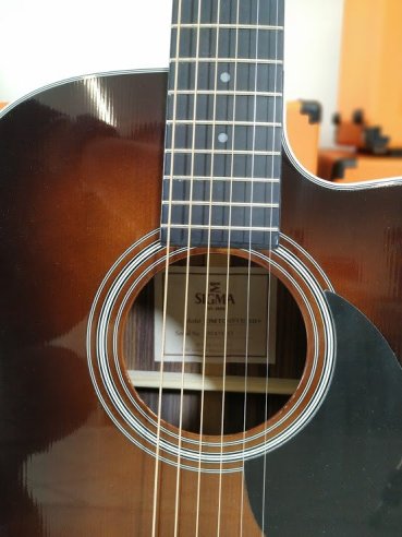 Sigmaguitars OMTC-1STE SB Serie 1 Corpo 000 Cunburst Chitarra Folk Elettrificata